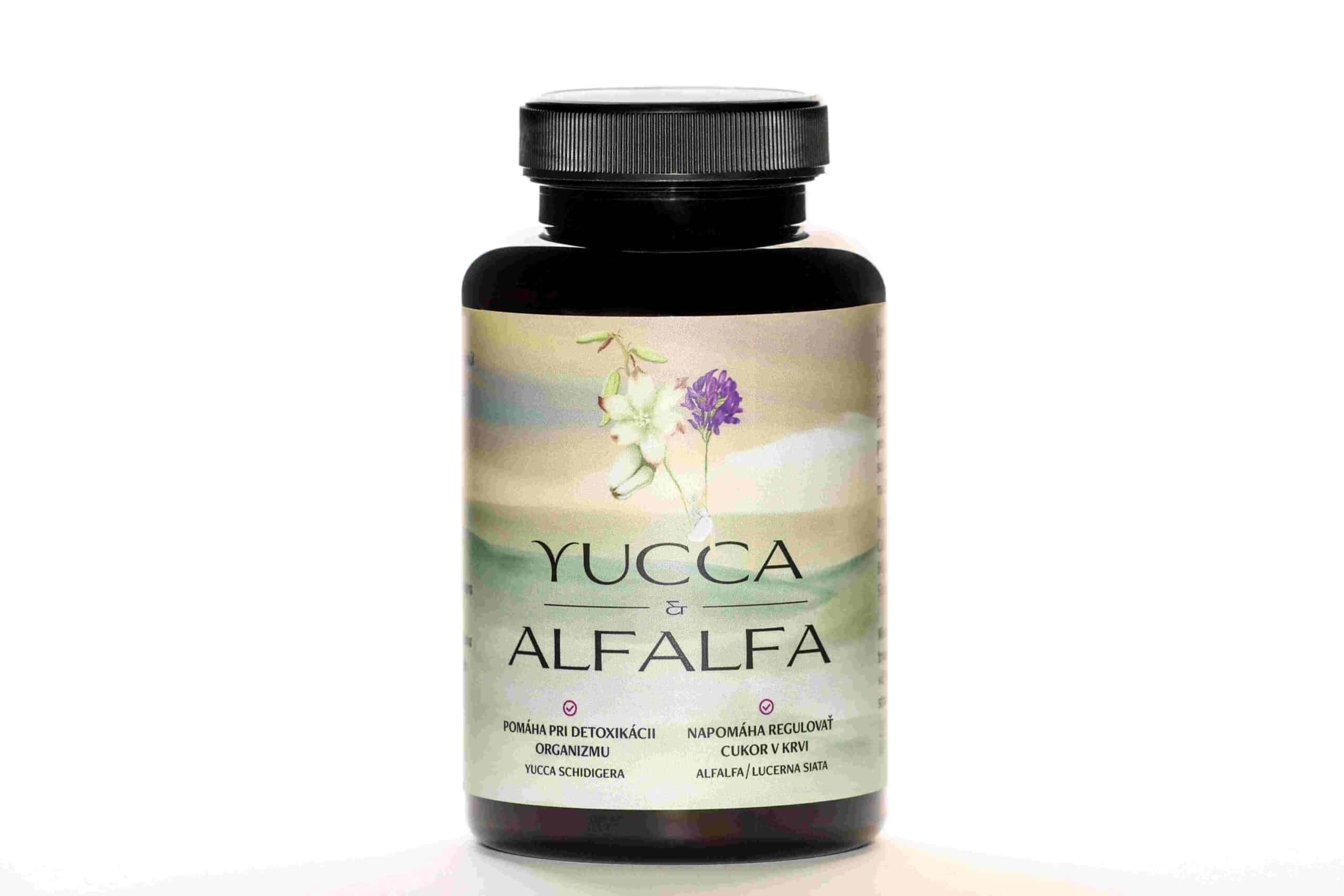 vyzivovy doplnok yucca alfalfa, cholesteror, flavonoidy, saponiny, menopauza, hormony, detox,