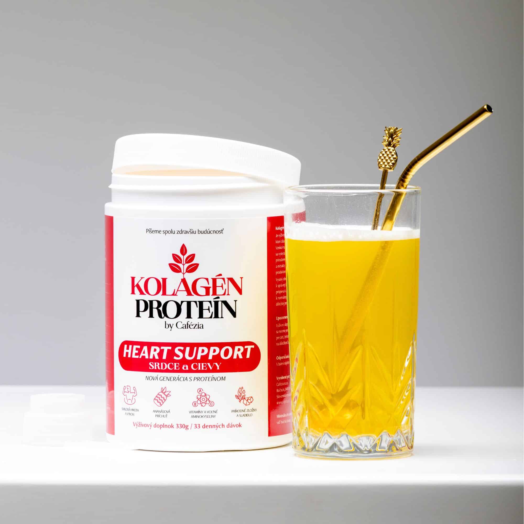 Kolagén s proteínom HEART SUPPORT 330g – Obrázok 2